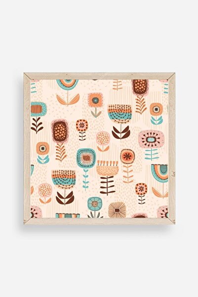 Twin Store لوحة مؤطرة بالزهور الخشبية