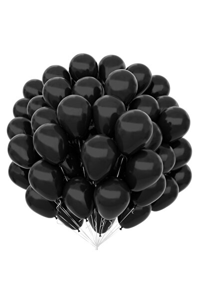 Nobrand Set of 100 Black Latex Balloons 30CM