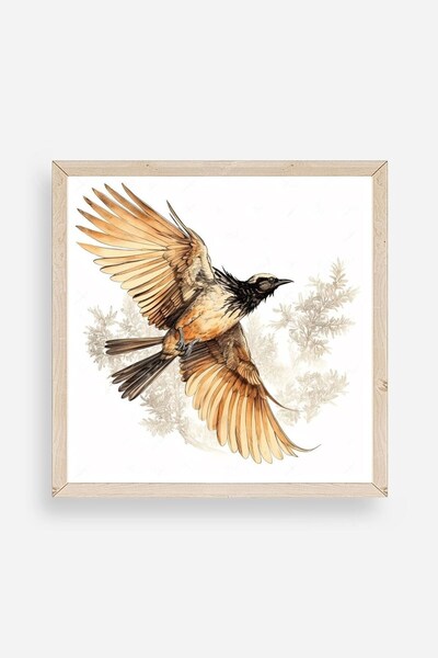 CT STONES Bird Wooden Framed Painting