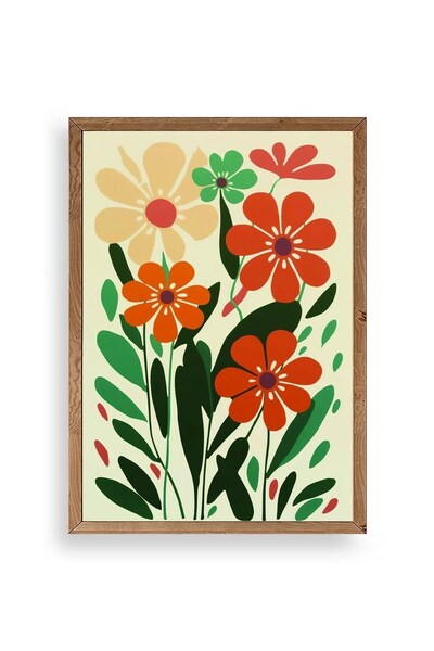 CT STONES Flower Wooden Framed Painting