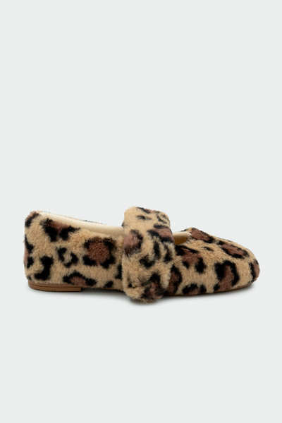 LAMİNTA Yummy Plush House Slipper - Leopard