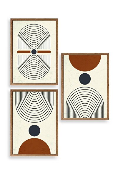 Twin Store طاولة بإطار خشبي ثلاثي الأشكال المريحة