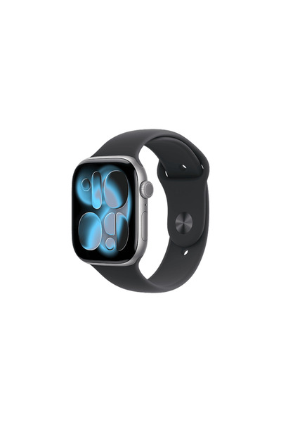 Apple Watch Series 11 GPS + Cellular 42mm Space Grey Aluminium Case with Black Sport Band - S/M MF