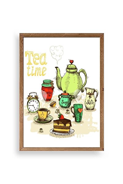 CT STONES Tea Time Wooden Framed Painting