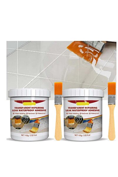 Generic طلاء شفاف مقاوم للماء - سائل شفاف لإصلاح التسرب (100 مل × 2)