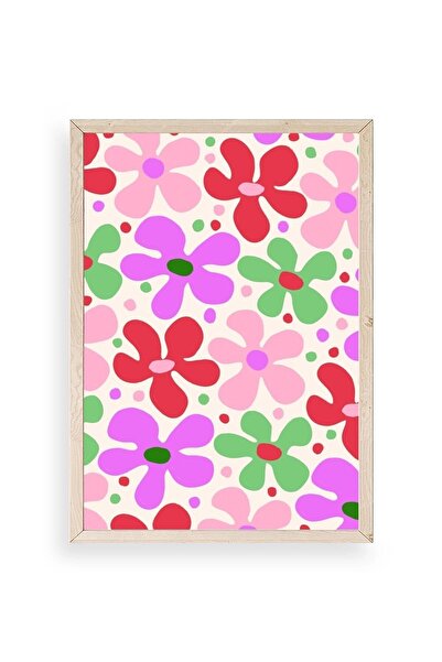 CT STONES Flowers Wooden Framed Painting