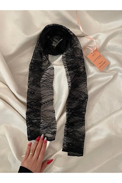 Nurcanilirboutique Zarif Fransız dantel fular