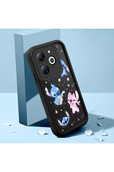 ucuc حافظة ممتصة للصدمات بنمط غرزة السيليكون الأسود المتوافقة مع Tecno Spark ...