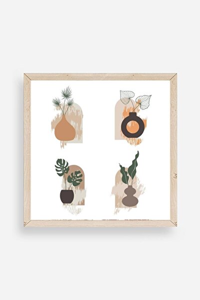 CT STONES Flower Wooden Framed Painting