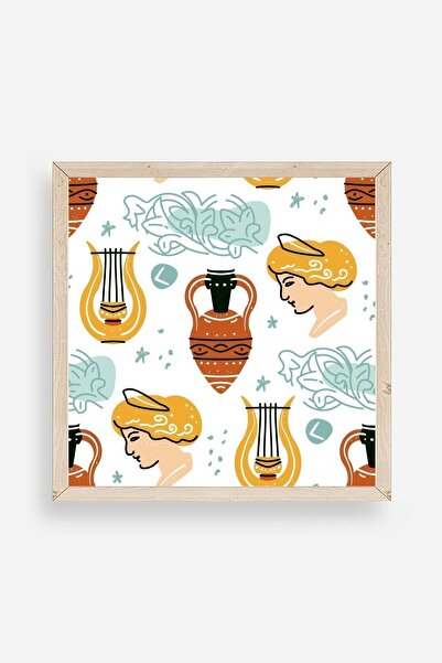 Twin Store طاولة بإطار خشبي روماني