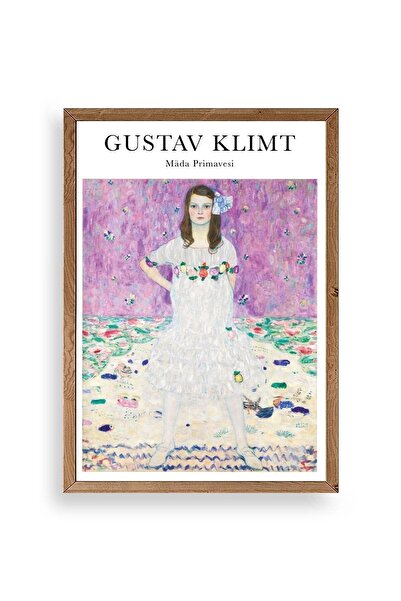 CT STONES Gustav Klimt Wood Framed Table