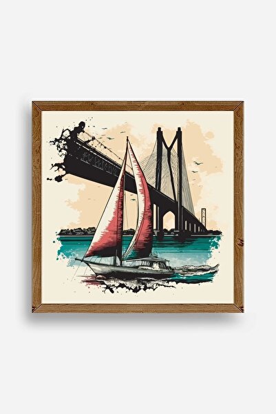 CT STONES Bridge Wood Framed Table