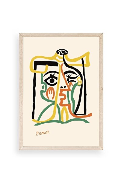 CT STONES Tete De Femme Wooden Framed Painting