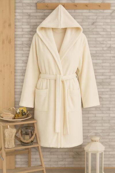 lemonwibe Unisex 100% Cotton Hooded Bathrobe