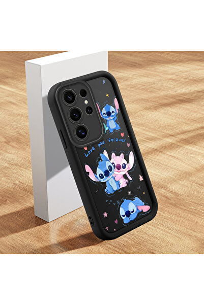 ucuc حافظة ممتصة للصدمات بنمط ستيتش من السيليكون الأسود المتوافق مع هاتف سامس...