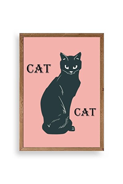 CT STONES Cat Wooden Framed Painting