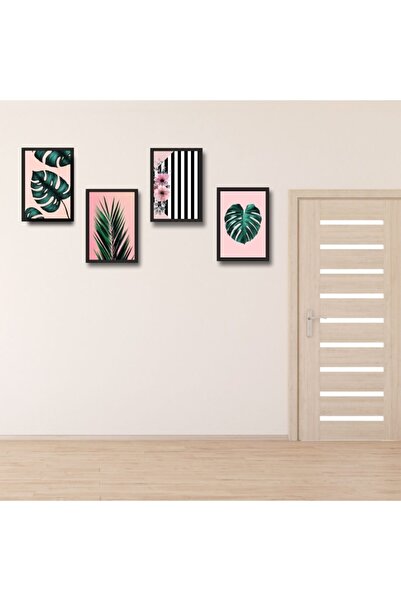 Marsilyan لوحة خشبية بإطار 4 قطع مقاس 30 × 40