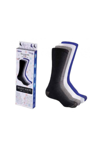 Rite Lite جوارب ألياف فضية MSHS1001 مقاس كبير أسود من 41 الى 42