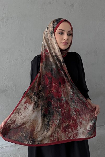 Byedauzunlar Bordo Kardelen %100 Pamuk Şal