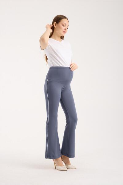 SERRAXXL Stripe Detail I Flared Absorbent Fabric Maternity Pants