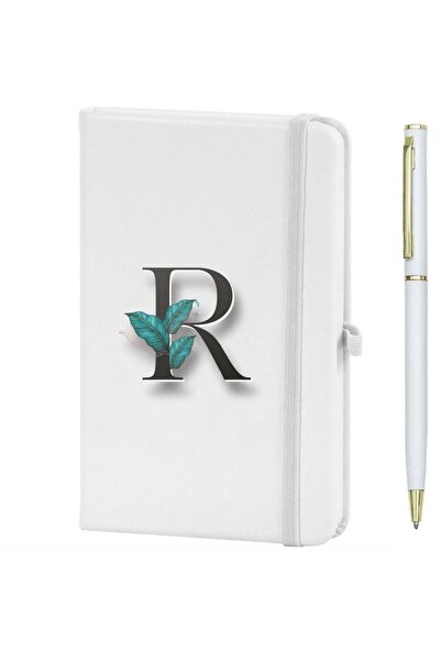 Marsilyan دفتر ملاحظات مطبوع عليه زهرة حرف R