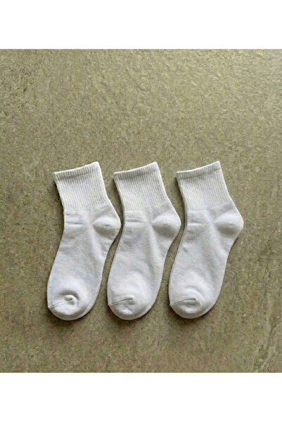 DRAV 3-عبوات جوارب جامعية بيضاء للجنسين - جوارب أساسية ( خياطة مخفية )