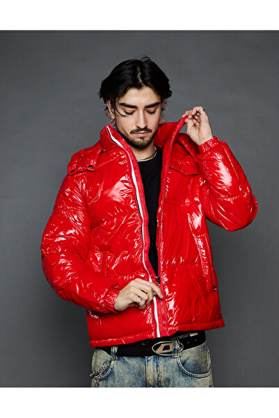 Zoe Studio Red Shiny Jacket - Stripes (man)