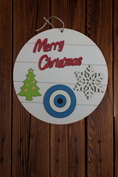 Şirin Lazer زينة باب السنة الجديدة على شكل شجرة الصنوبر - العين الزرقاء - ندف...