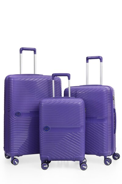 PIEL LINO KIRILMAZ POLİPROPİLEN 3'LÜ VALİZ SETİ PL015239 MOR