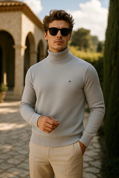 comstar Men's Winter Slim Fit Gray Sweater