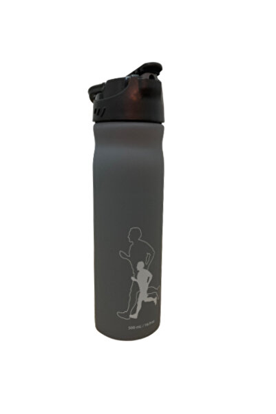 Excellent Houseware water bottle, stainless steel/plastic, 4.5x21.5 cm, gray