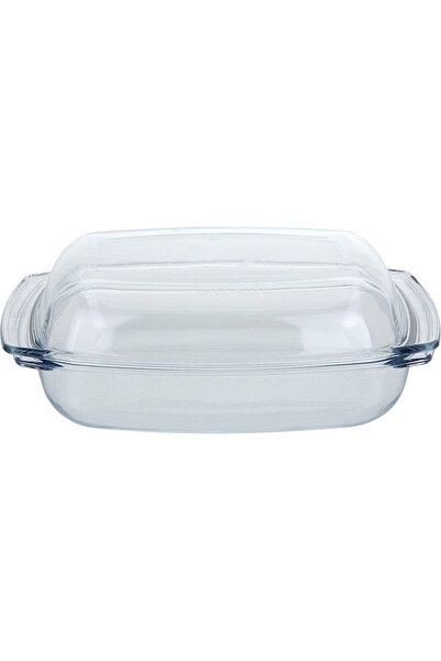 TERMOLEX vas de cuptor cu capac, sticlă termorezistentă, 34x22x9 cm, 4,1 l, transparent
