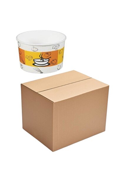 Ecoflex 500 Pcs Paperboard Soup Bowl 16 oz with Clear Lid