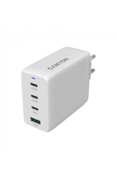 CANYON Incarcator retea CNS-CUW100ACC, 100 W, 3x USB Type-C PD, 1x USB QC Alb