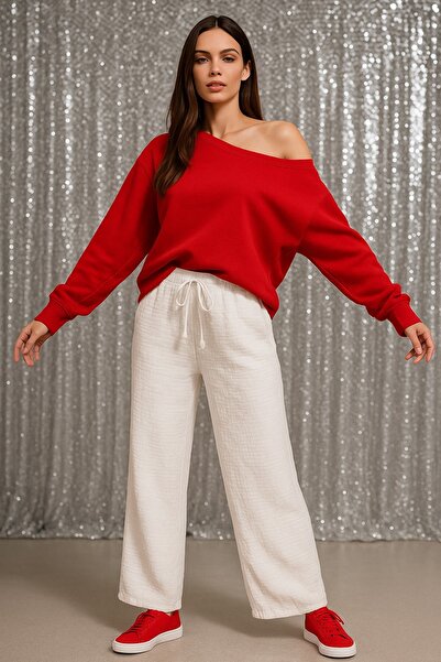 LaraLisa Collection 4-Layer Muslin Women's Pants with Pockets and No Inner Lining