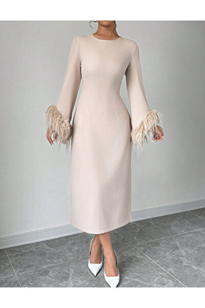 Sheya Rochie midi Shein, bej