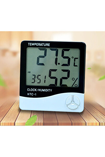 OriundeSales Ψηφιακό θερμόμετρο και υγρόμετρο δωματίου - εμφανίζει την ώρα, τ...