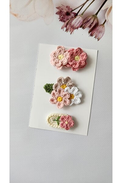 Baby Çiçekli toka seti