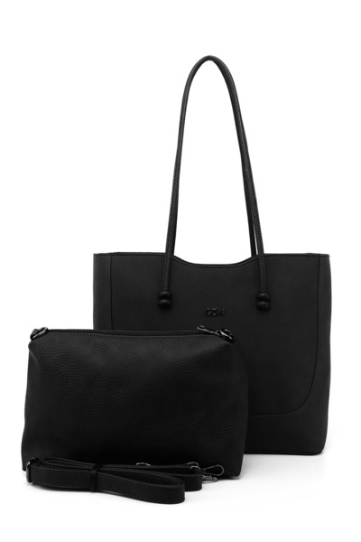 GÖNDERİ(R) Women's Black Suede Puppy Shoulder Bag