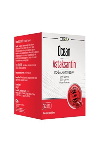 Ocean Orzax Ocean Astaksantin 30 Kapsül