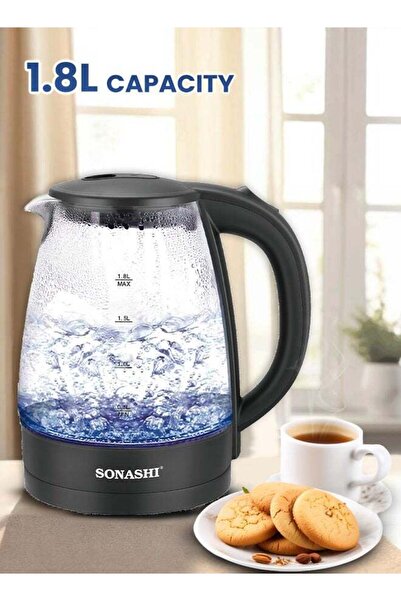 sonashi 1.8L Cordless Glass Electric Kettle SKT-1825