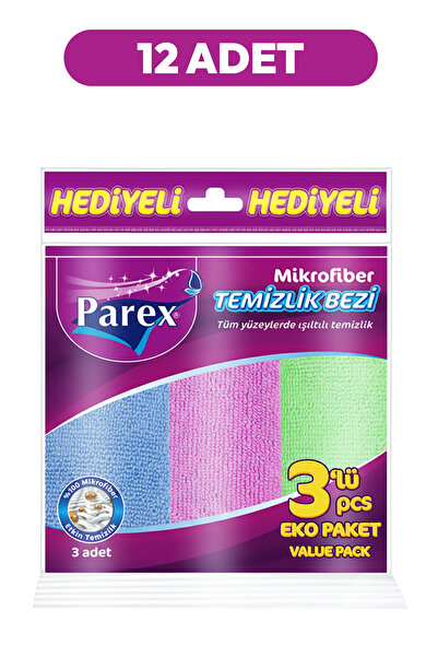 Parex Mikrofiberska krpa za čišćenje u različitim bojama, 3 komada, pakovanje...