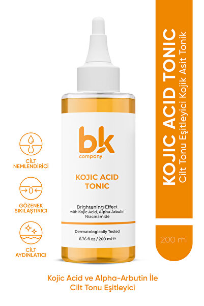 BK COMPANY Aydınlatıcı, Leke Ve Siyah Nokta Karşıtı Kojik Asit Tonik 200 ml