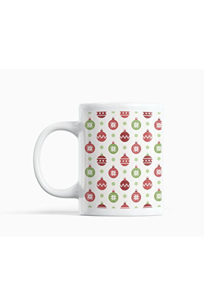 Nino Store Christmas Ornaments Patterned Porcelain Mug Cup 300 ml – Double Si...