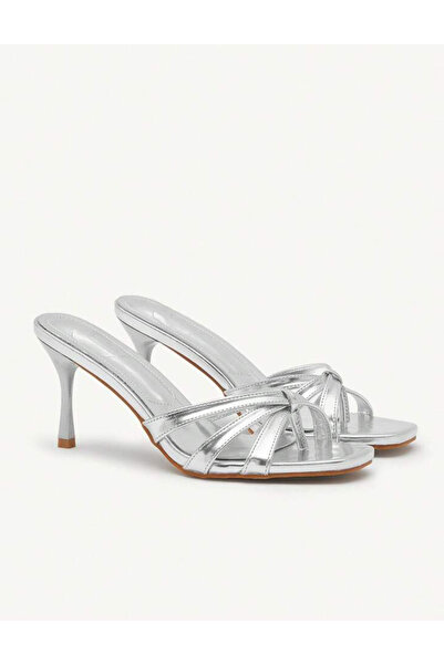 Sheya Shein heeled clogs, silver