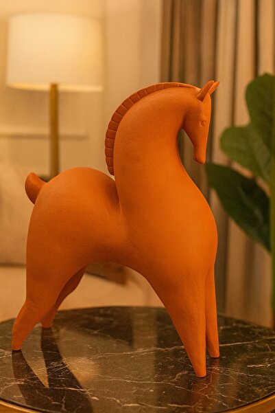 İSHTAR DEKOR DEKORATİF TRUVA ATI - TURUNCU