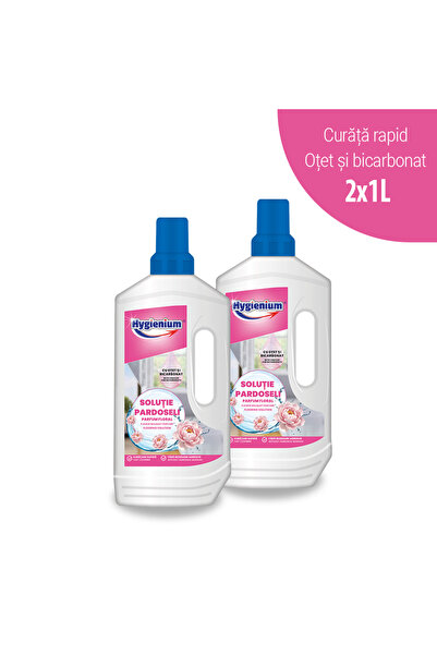 Hygienium Set of 2 x Floor solution with baking soda and vinegar, floral scent, 1L