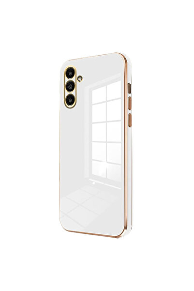 NewFace حافظة سامسونج جالاكسي M15 من السيليكون - أبيض