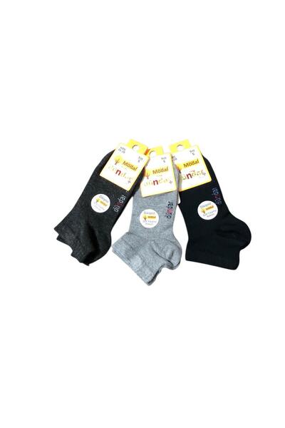 Dündar 3-Piece Plus Boys' Modal Stitch-Free Booties Short Socks