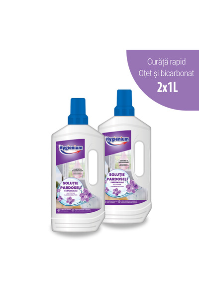 Hygienium Set of 2 x Floor solution with baking soda and vinegar, lilac scent, 1L